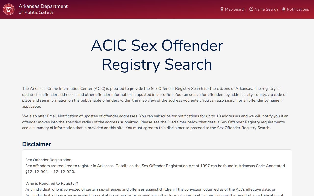 Arkansas sex offender registry search for Izard County